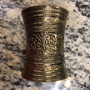 Ancient-Looking Ornate Bronze Cuff